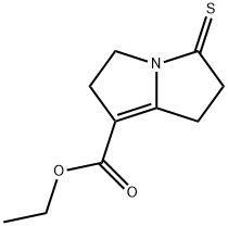 1H-Pyrrolizine-7-carboxylic  acid,  2,3,5,6-tetrahydro-3-thioxo-,  ethyl  ester Structure