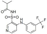 4-[3-(트리플루오로메틸)아닐리노]-N-이소부티릴피리딘-3-술폰아미드 구조식 이미지