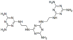 N,N'-bis[2-[(4,6-diamino-1,3,5-triazin-2-yl)amino]ethyl]-1,3,5-triazine-2,4,6-triamine Structure