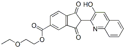 1H-Indene-5-carboxylic acid, 2,3-dihydro-2-(3-hydroxy-2-quinolinyl)-1,3-dioxo-, 2-ethoxyethyl ester Structure