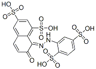 (8E)-8-[(2,5-disulfophenyl)hydrazinylidene]-7-oxo-naphthalene-1,3-disu lfonic acid Structure