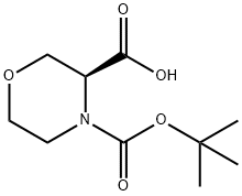 4-Boc-3(S)-morpholinecarboxylic acid Structure