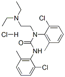 1,3-bis(2-chloro-6-methyl-phenyl)-1-(2-diethylaminoethyl)urea hydrochl oride 구조식 이미지