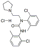 1,3-bis(2-chloro-6-methyl-phenyl)-1-(2-pyrrolidin-1-ylethyl)urea hydro chloride Structure