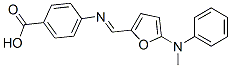 벤조산,4-[[[5-(메틸페닐아미노)-2-푸라닐]메틸렌]아미노]- 구조식 이미지