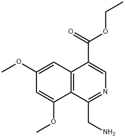 ETHYL 1-(AMINOMETHYL)-6,8-DIMETHOXYISOQUINOLINE-4-CARBOXYLATE Structure