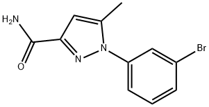 1-(3-bromophenyl)-5-methyl-1H-pyrazole-3-carboxamide 구조식 이미지