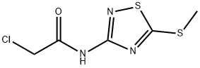 2-CHLORO-N-(5-METHYLTHIO-1,2,4-THIADIAZOL-3-YL)아세트아미드 구조식 이미지