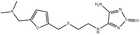 N-[2-[[[5-[(Dimethylamino)methyl]furan-2-yl]methyl]thio]ethyl]-1,2,5-thiadiazole-3,4-diamine1-oxide Structure