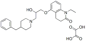 5-[3-(4-benzyl-1-piperidyl)-2-hydroxy-propoxy]-1-ethyl-3,4-dihydroquin olin-2-one, oxalic acid 구조식 이미지