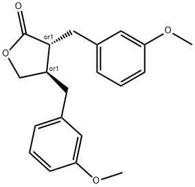 trans-Dihydro-3,4-bis[(3-Methoxyphenyl)Methyl]-2(3H)-furanone Structure