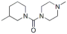 Piperazine, 1-methyl-4-[(3-methyl-1-piperidinyl)carbonyl]- (9CI) Structure