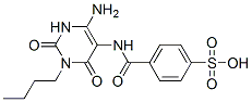 Benzenesulfonic  acid,  4-[[(4-amino-1-butyl-1,2,3,6-tetrahydro-2,6-dioxo-5-pyrimidinyl)amino]carbonyl]- Structure