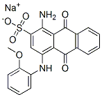 sodium 1-amino-4-o-methoxyanilino-9,10-dihydro-9,10-dioxoanthracene-2-sulphonate 구조식 이미지