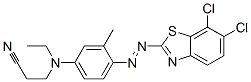 3-[[4-[(6,7-dichlorobenzothiazol-2-yl)azo]-3-methylphenyl]ethylamino]propiononitrile  Structure