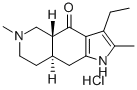 4H-Pyrrolo(2,3-g)isoquinolin-4-one, 1,4a,5,6,7,8,8a,9-octahydro-2,6-di methyl-3-ethyl-, hydrochloride, trans-(+-)- Structure