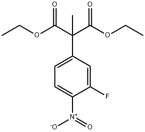 diethyl (3-fluoro-4-nitrophenyl)methylmalonate Structure