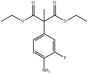 diethyl (4-amino-3-fluorophenyl)methylmalonate Structure