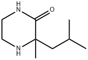 Piperazinone, 3-methyl-3-(2-methylpropyl)- (9CI) Structure