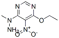 Pyrimidine, 4-ethoxy-6-(1-methylhydrazino)-5-nitro- (9CI) Structure