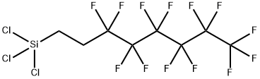 1H,1H,2H,2H-Perfluorooctyltrichlorosilane 구조식 이미지