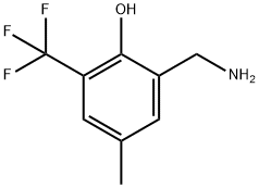 Phenol, 2-(aminomethyl)-4-methyl-6-(trifluoromethyl)- (9CI) Structure