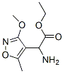 4-이속사졸아세트산,알파-아미노-3-메톡시-5-메틸-,에틸에스테르(9CI) 구조식 이미지