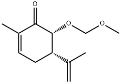 2-Cyclohexen-1-one,6-(methoxymethoxy)-2-methyl-5-(1-methylethenyl)-,(5S,6R)-(9CI) Structure