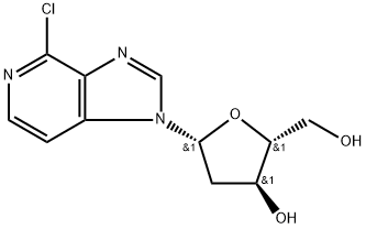 4-CHLORO-1-(2-DEOXY-BETA-D-ERYTHROPENTOFURANOSYL)-1H-IMIDAZO[4,5-C]PYRIDINE 구조식 이미지