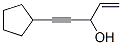 1-Penten-4-yn-3-ol, 5-cyclopentyl- (9CI) Structure