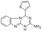 4-THIOPHEN-2-YL-1,4-DIHYDRO-BENZO[4,5]IMIDAZO[1,2-A][1,3,5]TRIAZIN-2-YLAMINE 구조식 이미지