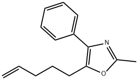 Oxazole, 2-methyl-5-(4-pentenyl)-4-phenyl- (9CI) Structure