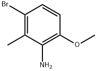 벤젠아민,3-브로모-6-메톡시-2-메틸-(9CI) 구조식 이미지