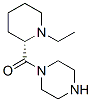 Piperazine, 1-[[(2S)-1-ethyl-2-piperidinyl]carbonyl]- (9CI) Structure