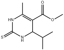 5-Pyrimidinecarboxylicacid,1,2,3,4-tetrahydro-6-methyl-4-(1-methylethyl)-2-thioxo-,methylester(9CI) Structure