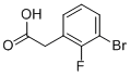 (3-Bromo-2-fluoro-phenyl)-acetic acid Structure