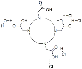 1,4,8,11-TETRAAZACYCLOTETRADECANE-1,4,8,11-TETRAACETIC ACID TETRAHYDROCHLORIDE HYDRATE Structure