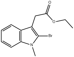2-BROMO-1-METHYL-1H-INDOLE-3-ACETIC ACID ETHYL ESTER Structure