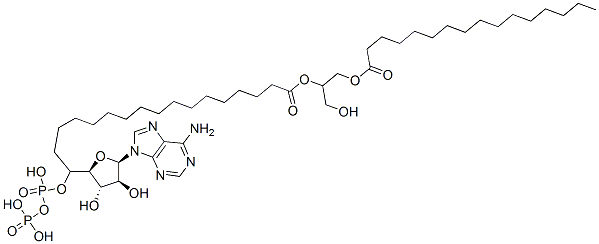 9 beta-D-arabinofuranosyladenine 5'-diphosphate-5'-1,2-dipalmitin Structure