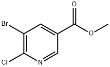 Methyl 5-bromo-6-chloropyridine-3-carboxylate 구조식 이미지