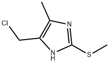 1H-Imidazole,  4-(chloromethyl)-5-methyl-2-(methylthio)-  (9CI) Structure