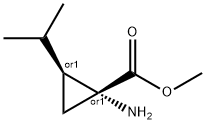시클로프로판카르복실산,1-아미노-2-(1-메틸에틸)-,메틸에스테르,트랜스- 구조식 이미지
