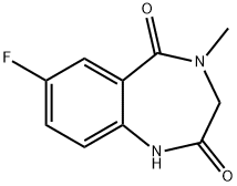 7-Fluoro-3,4-dihydro-4-methyl-1H-1,4-benzodiazepine-2,5-dione  구조식 이미지