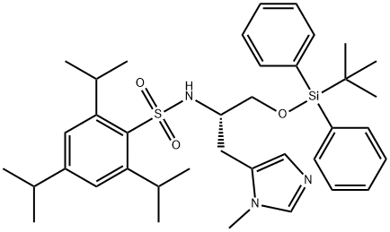 NALPHA-(2,4,6-TRIISOPROPYLBENZENESULFONYL)-O-(TERT-BUTYLDIPHENYLSILYL)-PROS-METHYL-L-HISTIDINOL Structure