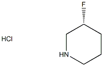 Piperidine, 3-fluoro-, hydrochloride (1:1), (3R)- Structure