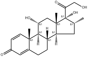 11alpha,17,21-trihydroxy-16alpha-methylpregna-1,4-diene-3,20-dione 구조식 이미지