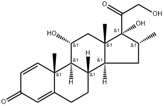 11alpha,17,21-trihydroxy-16alpha-methylpregna-1,4-diene-3,20-dione Structure