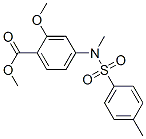 2-Methoxy-4-[methyl(p-tolylsulfonyl)amino]benzoic acid methyl ester Structure