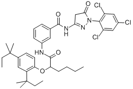 N-[5-OXO-1-(2,4,6-TRICHLOROPHENYL)-2-PYRAZOLIN-3-YL]-3-[2-(2,4-DI-T-PENTYLPHENOXY)HEXANAMIDO]BENZAMIDE Structure