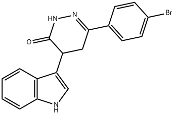 6-(4-bromophenyl)-4-(1H-indol-3-yl)-4,5-dihydro-3(2H)-pyridazinone Structure